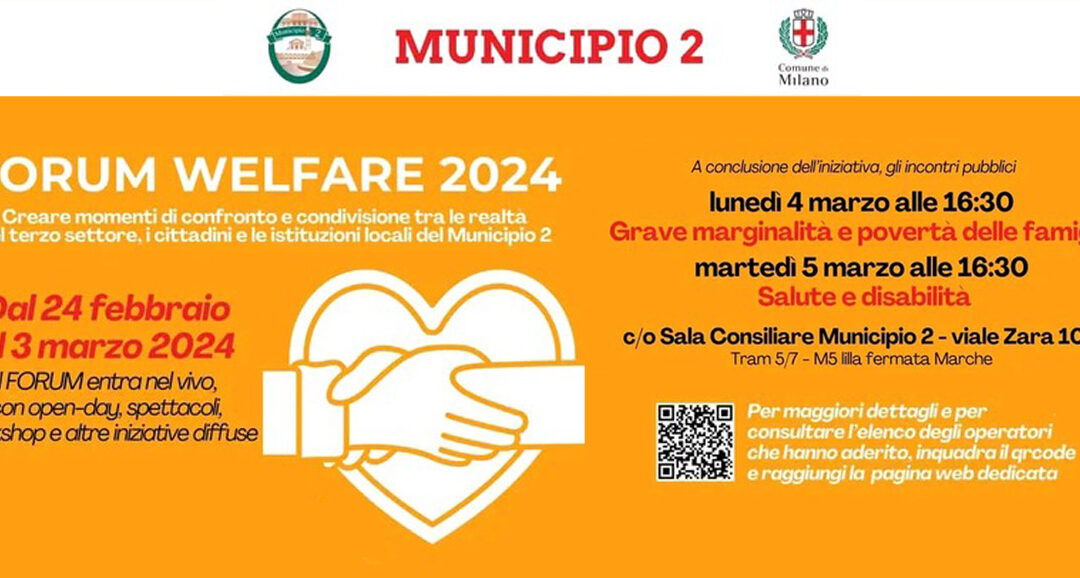 Fondazione Villa Mirabello, all’interno dell’iniziativa proposta dal Municipio 2, “Forum Welfare 2024”